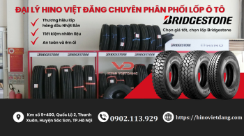 Hino Việt Đăng - Đại lý phân phối lốp Bridgestone cho các loại xe tải hino XZU, FC, FG, FL, FM