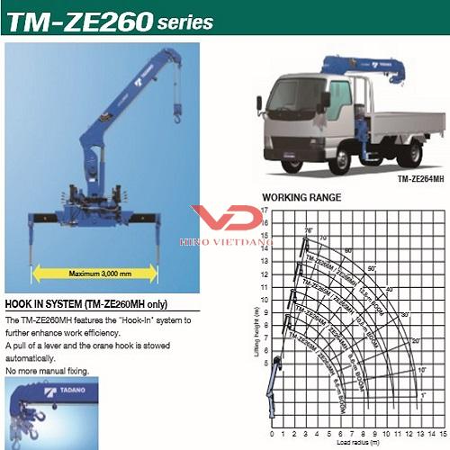 Cẩu tự hành 2,6 tấn Tadano TM  ZE260 Series 
